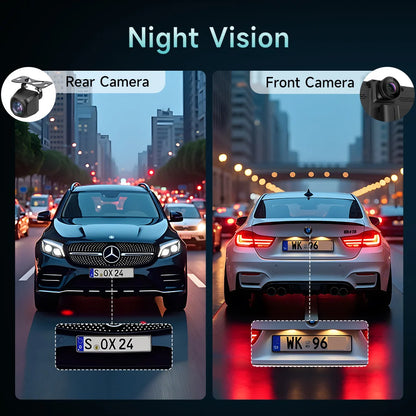 11.26 inch IPS Touch Screen Multimedia Video Player Portable 4K Car DVR Wireless CarPlay Android Auto Dual Lens Driving Recorder