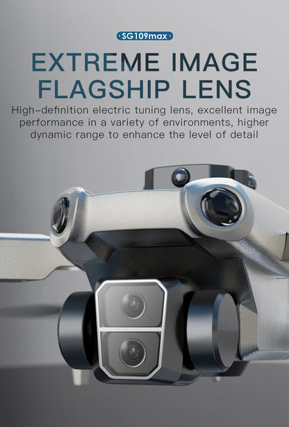 Professional SG109 MAX GPS Drone 8K Camera Aerial FPV Brush Avoiding Obstacle with Large Screen Remote Control Folding Dron