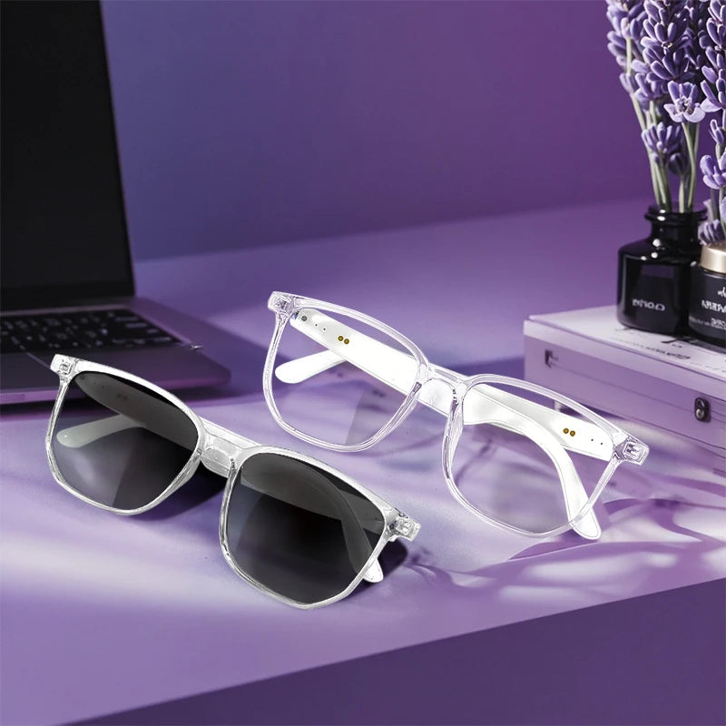 Smart Glasses Listenable Songs, Wireless Headphone Glasses, Shades for Women & Men, 3in1 Smart Glasses that Play Music 