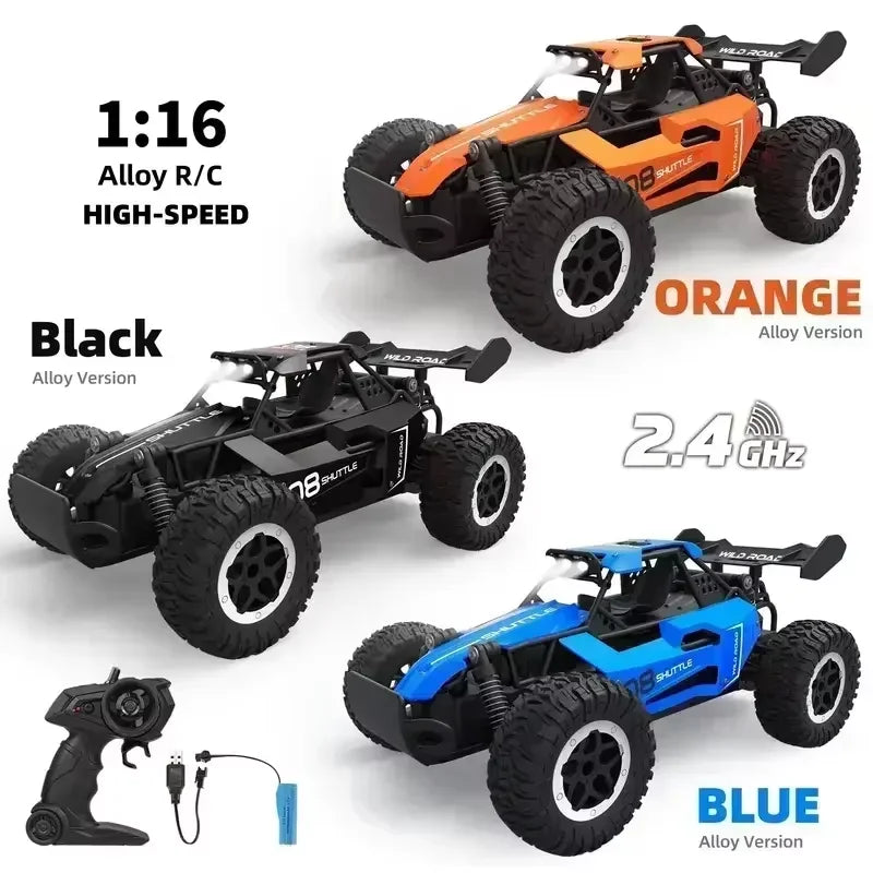 New RC Car 1:16 2.4Gh 20KM/H Model With LED Lights 2WD Off-road Remote Control Climbing Vehicle Outdoor Cars Drift Toys Boy Gift