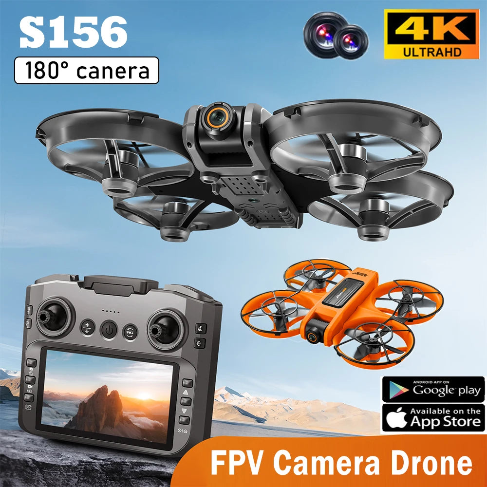 Drone with Camera 4K HD Video Stable Hover 180° Adjustable Lens 3D Flip RC Drones FPV Brushless Optical Flow Quadcopter UAV