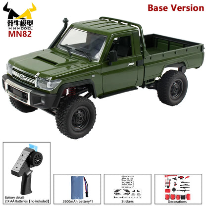 MN MODEL RC 1:12 4x4 Jungle Diving Car Climbing Off-road Wading Vehicle Rock Crawler Shovel Tool Box Truck Toy for Adult Gift