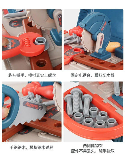 ParentChild Engineer Toybox Operable Electric Tools Safe Plastic Family DIY Game Unisex Design
