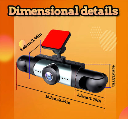 Dash Cam for Car 3/4 Channels Video Recorder 1080P Car DVR  Front inside Rotatable and Rear View Night Vision Car accessory