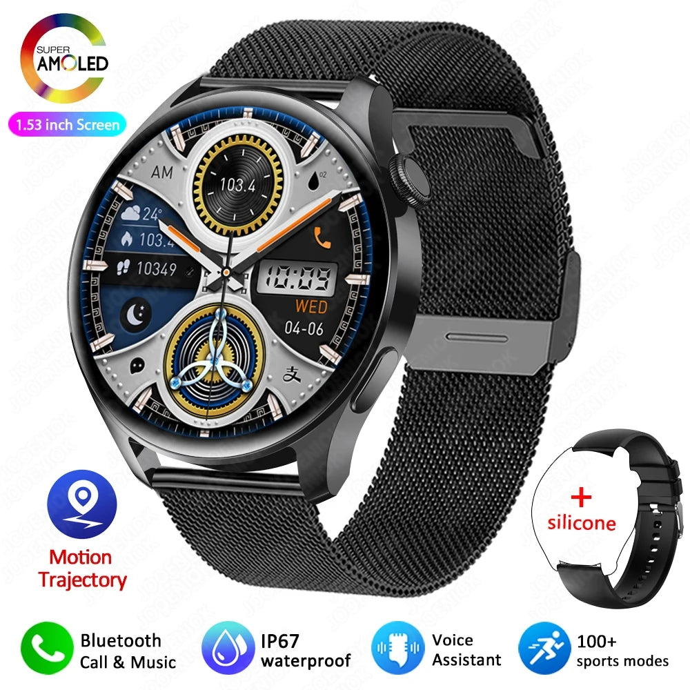 2025 New Watch 3 Smart Watch Men 1.53 Inch HD Screen GPS Fitness tracker Bluetooth Call Health IP67 Waterproof Smartwatch Man
