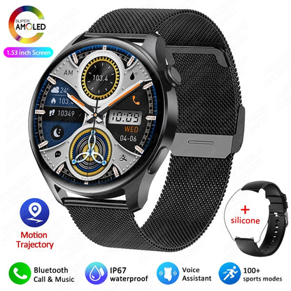 2025 New Watch 3 Smart Watch Men 1.53 Inch HD Screen GPS Fitness tracker Bluetooth Call Health IP67 Waterproof Smartwatch Man