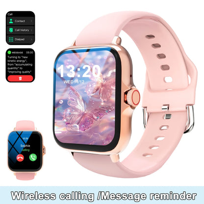 Smart watch, wireless calling /dial, Various APP Reminders,Suitable for men and women, sports watches，for iPhone/Andriod