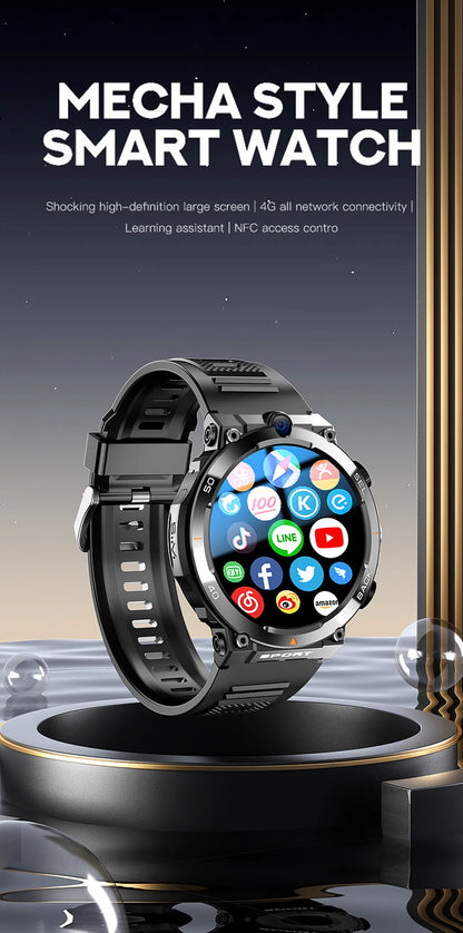4G LTE Smart Watch 2025 Android os GPS Video Voice Wi-Fi Call Messaging HD Dual Cameras 4G Sim Card Call WIFI Men's SmartWatch