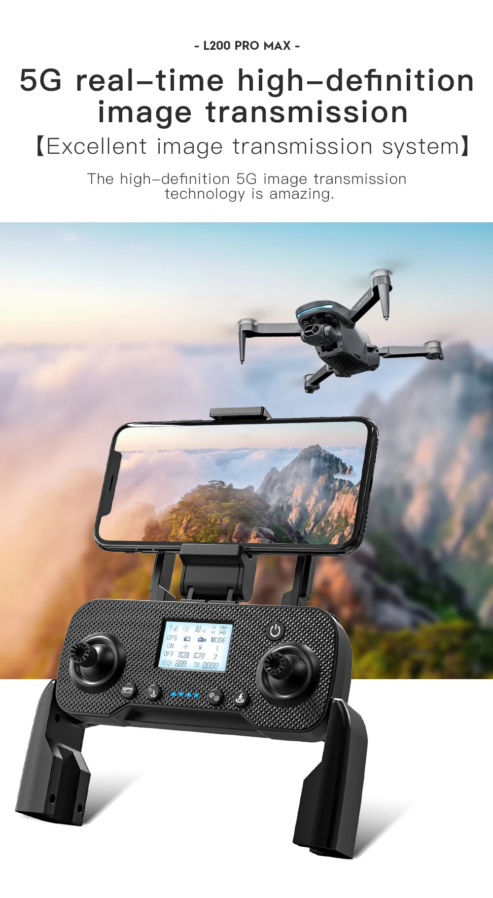 8K Professional Drone Dual Camera Obstacle Avoidance Flyer 2 Axis Gimbal Brushless Helicopter GPS RC Toys New L200 PRO MAX