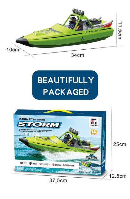 TY725 RC Boat TURBOJET PUMP High-Speed Remote Control Jet Boat Low Battery Alarm Function Adult Children Toys Gift