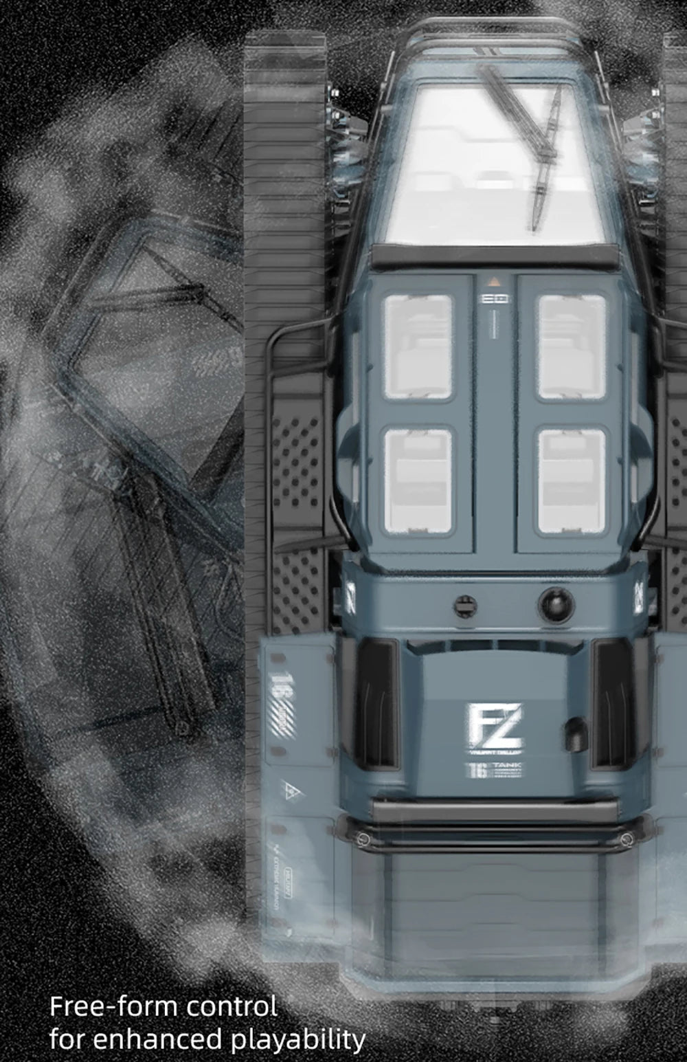 JJRC C8812 / C8812 MAX RC Car Full Scale Tracked Tank Simulation 2.4G Remote Control Car Drift LED Light Off-Road RC Toy As Gift