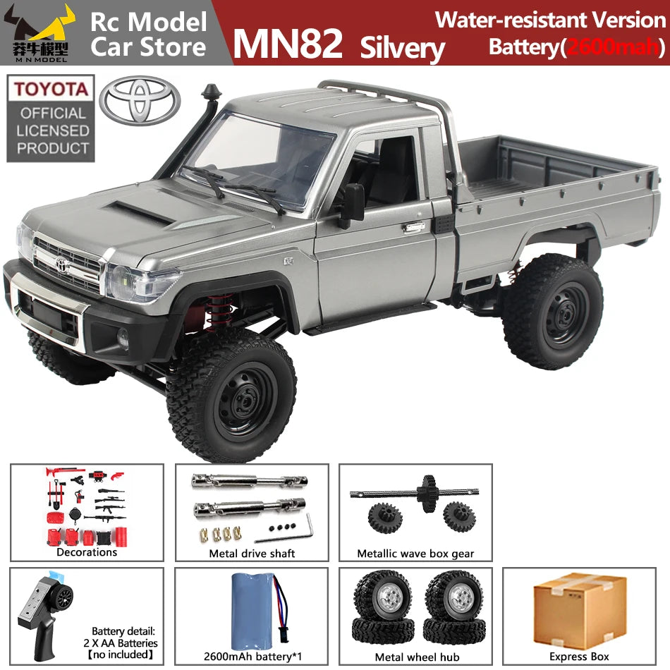 MN MODEL 1/12 4WD Remote Control Diving Off-road Car Climbing Truck All Terrain Vehicle Rock Crawler Wading Pickup Toy for Adult