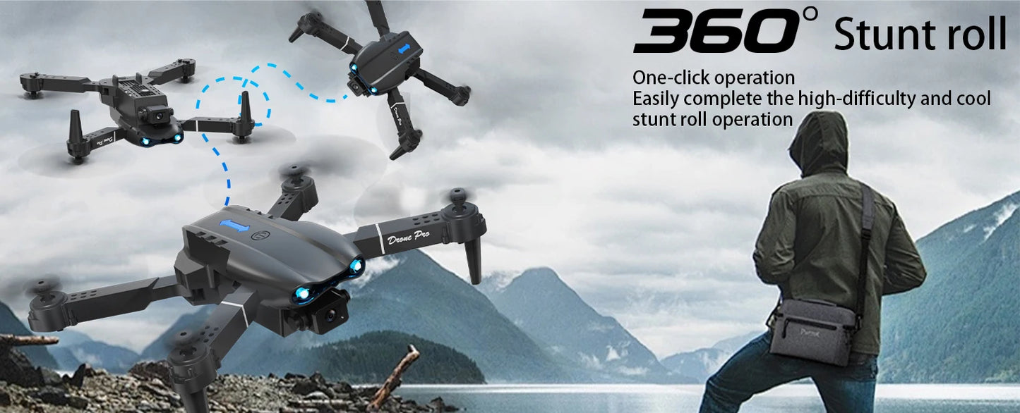 E99 Air Screen Control Drone Professional Wide RC Dron HD 4K Camera Foldable Helicopter Aircraft Quadcopter Drone Kid Gift Toys