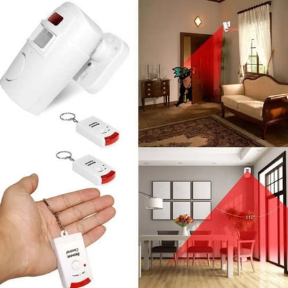 105dB Home Smart Security Alert Infrared Sensor Anti-theft Motion Detector Alarm Monitor Wireless Alarm System+2 Remote Control