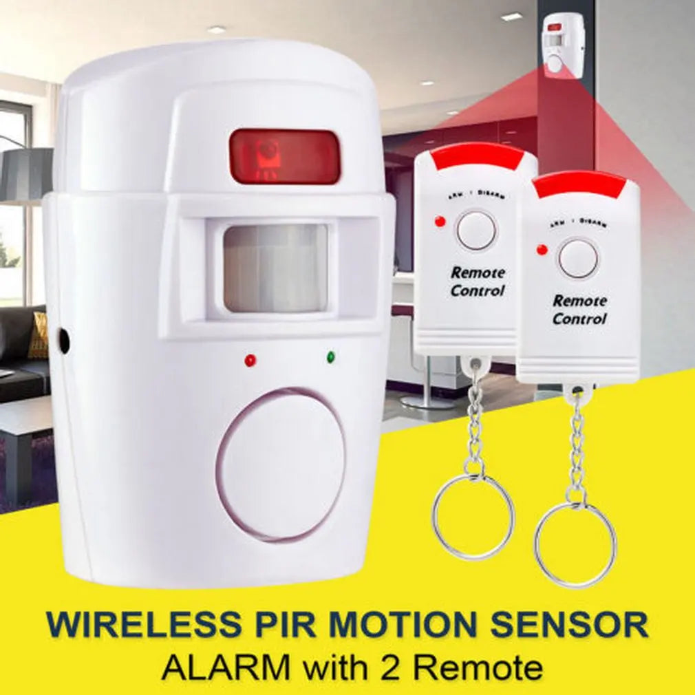 Smart 105dB Wireless Alarm System+2 Remote Control Home Security Alert Infrared Sensor Anti-theft Motion Detector Alarm Monitor