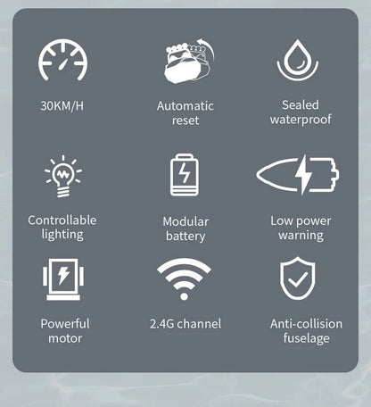 TY725 RC Boat TURBOJET PUMP High-Speed Remote Control Jet Boat Low Battery Alarm Function Adult Children Toys Gift