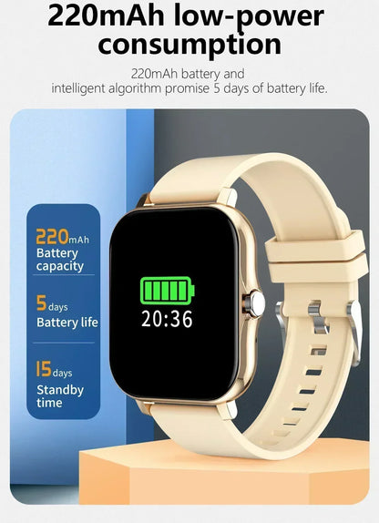2025 Smart Fitness Watch - Wireless Calls, 50 Sports Modes, HR/SpO2 Tracking (iOS/Android)
