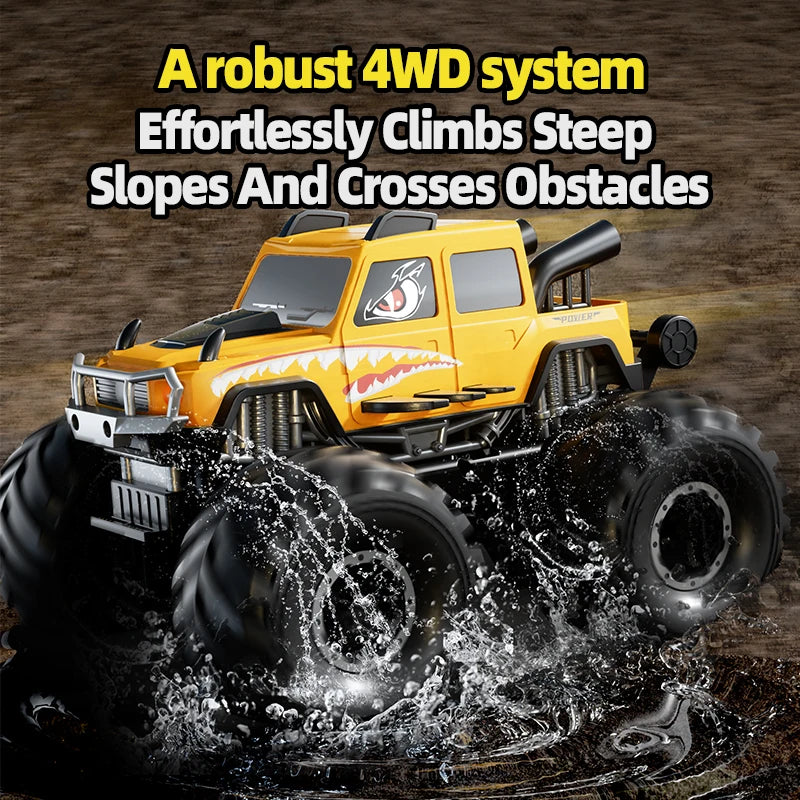 KBDFA Q215 Amphibious RC Car 2.4G 4WD Remote Control Truck Climbing Off Road Waterproof Armored Vehicles Kid Toys Gift