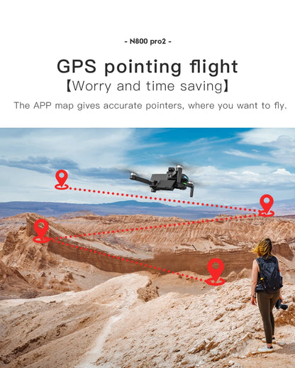 New N800 Pro2 GPS Drone Professional 8K HD Camera With Obstacle Avoidance 3-Axis Gimbal Brushless 5G WIFI FPV RC Dron Quadcopter