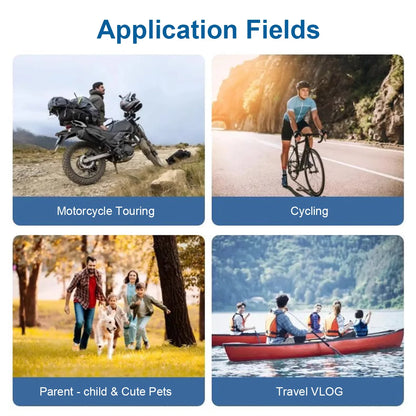 Multifunctional 4K Sports Camera WiFi Waterproof 120° Wide Angle Magnetic Mount Loop Recording for Cycling Travel Adventure