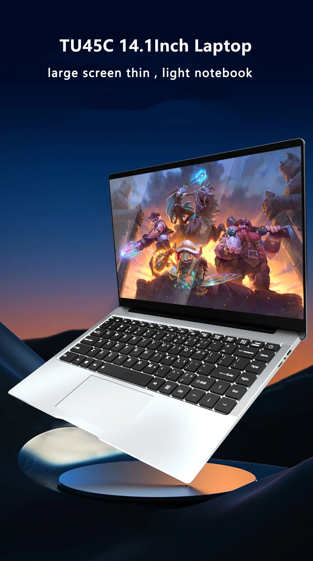 Kid 14.1-inch Intel Celeron N4000 Laptop with 128GB/256GB/512GB/1TB SSD Windows 11 Pro  Dual Core Portable Notebook for Students