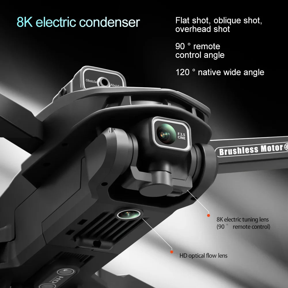 2025 V168 MAX GPS Drone Professional 8K Camera Aerial FPV Brush Avoiding Obstacle with Large Screen Remote Control Folding Dron