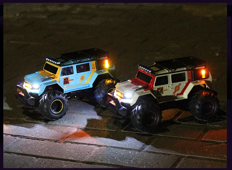 Rc Car Waterproof Amphibious 4Wd Off-Road Vehicle Remote Control Water Land Crawler Stunt Climbing Truck Toys for Boys Children