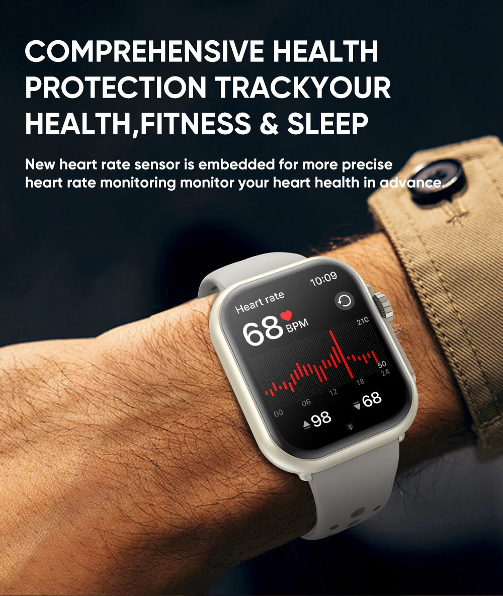 Smart Watch for Men Women, 1.85" HD Screen Fitness Tracker, 100+ Sport Modes, Heart Rate/Sleep Monitor, for Android/iPhone