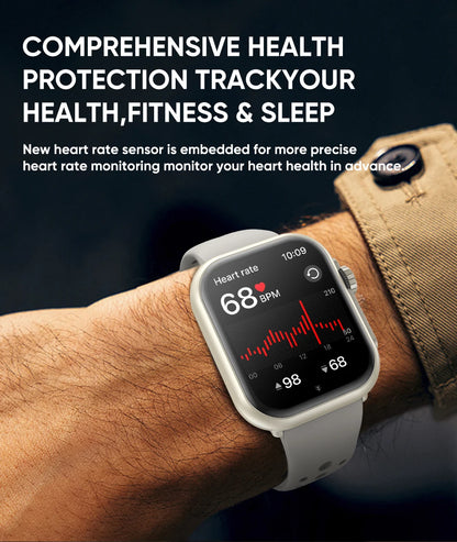 Smart Watch for Men Women, 1.85" HD Screen Fitness Tracker, 100+ Sport Modes, Heart Rate/Sleep Monitor, for Android/iPhone