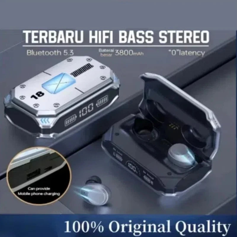 M41 Bluetooth Earphones Wireless Headphones Smart Touch Wireless Headset LED Display Stereo Sound Earbuds for Smartphones