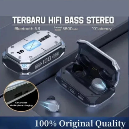 M41 Bluetooth Earphones Wireless Headphones Smart Touch Wireless Headset LED Display Stereo Sound Earbuds for Smartphones