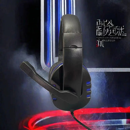 Wired over-ear gaming headphones unisex for laptops desktops gaming devices ideal for online classes meetings gaming with HD sou