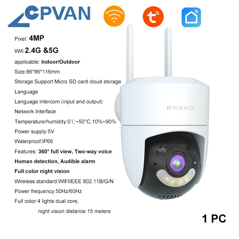CPVAN Tuya smart Home Alarm System Wireless WiFi 4G 7 inch panel for Home burglar Security Protection Alarm Kit DIY Accessories