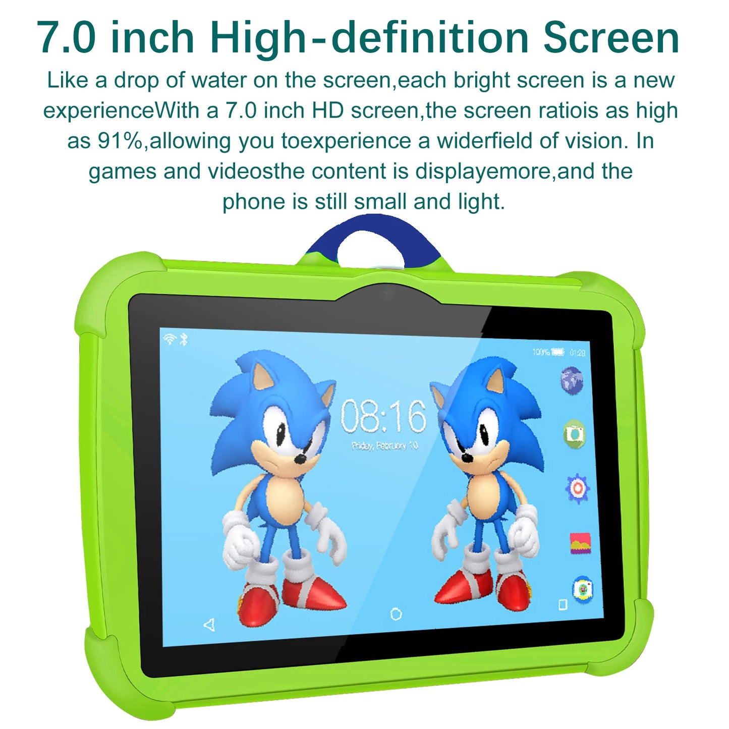 NEW 7 Inch Tablet Android 13 Children Tablet PC for Learning 4GB RAM 64GB ROM Quad Core 4000mAh Wifi 5 1024x800 IPS Kids Tablets