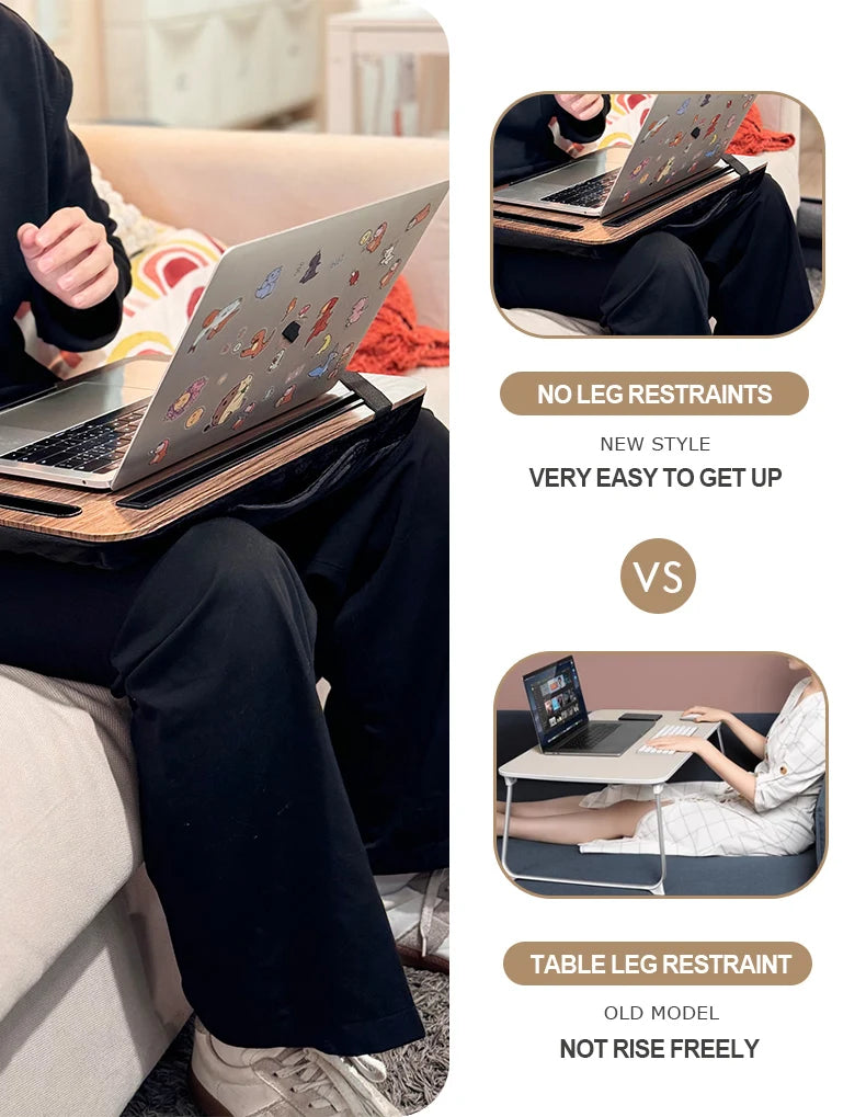 Laptop Desk Lazy Person Laptop Desk Portable With Handheld Ipad Slot Phone Slot Suitable For Bed Sofa Car