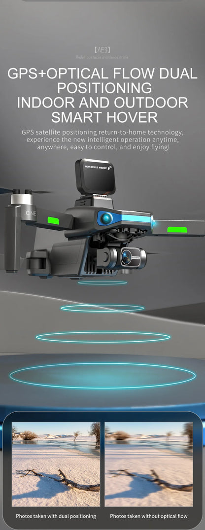 AE3 MAX Drone GPS 4K Camera 3-Axis Gimbal Anti-shake Aerial Photography Brushless Foldable Quadcopter thermal drone