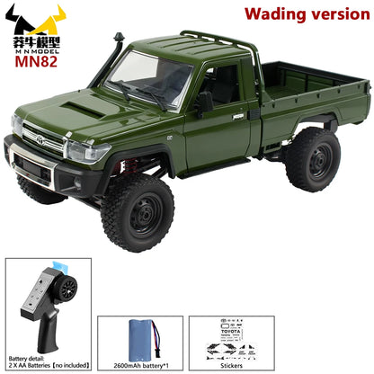MN MODEL RC 1:12 4x4 Jungle Diving Car Climbing Off-road Wading Vehicle Rock Crawler Shovel Tool Box Truck Toy for Adult Gift