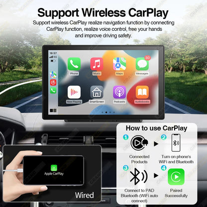 9 inch Car Radio Multimedia Video Player CarPlay Android Auto IPS Touch Screen AUX Input Bluetooth MirrorLink Universal