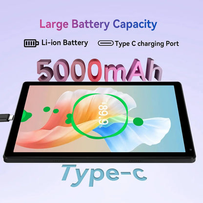 Android 15 Tablet 10.4 Inch Octa-Core Processor 16GB RAM 128GB ROM 1TB TF Card Expand 5G/2.4G WiFi 5MP+8MP Camera Android Tablet