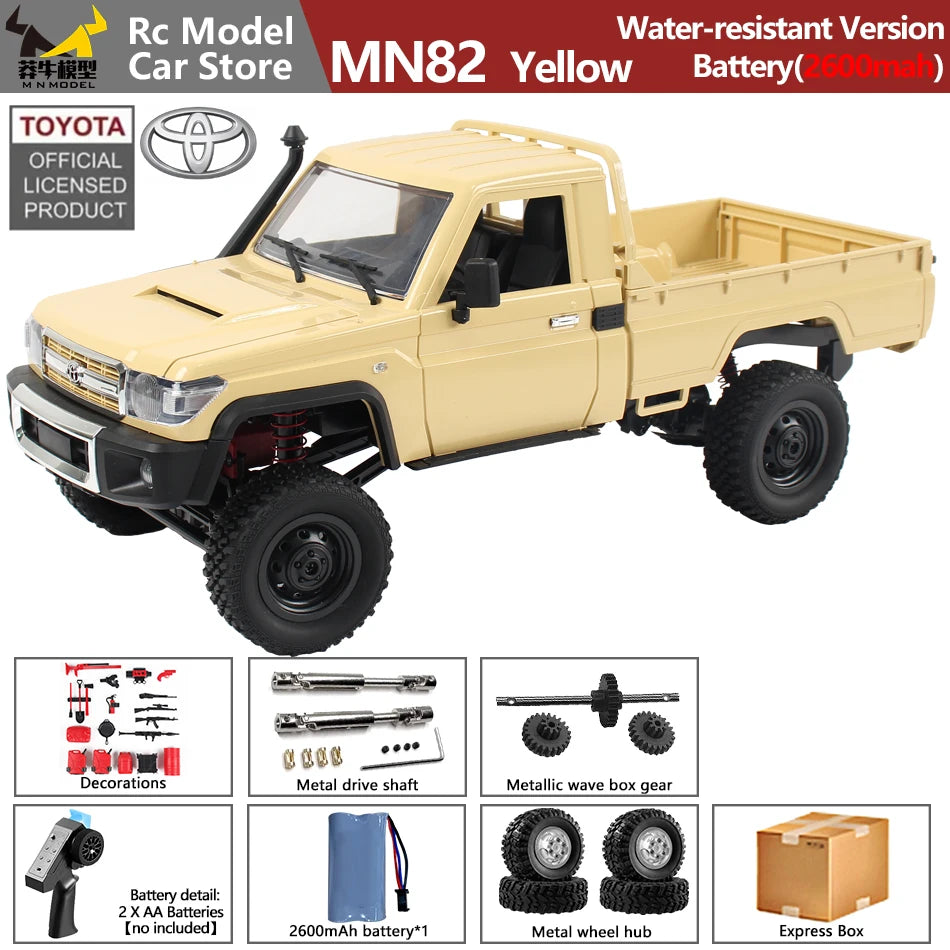 MN MODEL 1/12 4WD Remote Control Diving Off-road Car Climbing Truck All Terrain Vehicle Rock Crawler Wading Pickup Toy for Adult