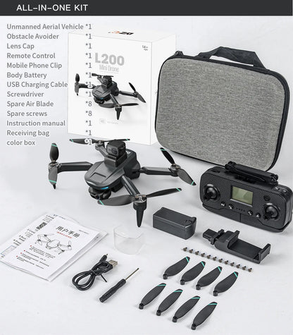 8K Professional Drone Dual Camera Obstacle Avoidance Flyer 2 Axis Gimbal Brushless Helicopter GPS RC Toys New L200 PRO MAX