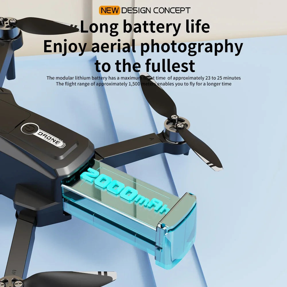 F204 New Original Upgrated RC Drone with 8k professional HD camera 5G WiFi Brushless laser barrier avoidance Folding quadcopter