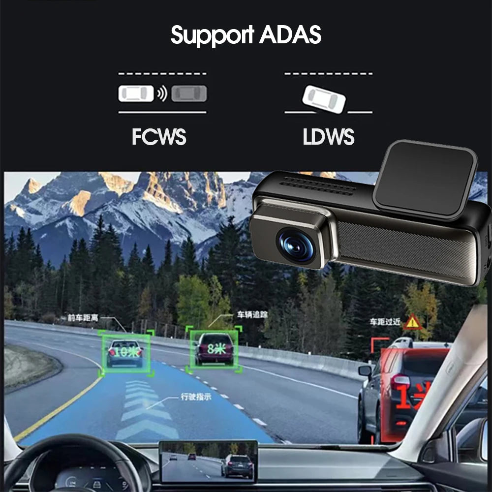 Dashcam Dash Cam Dash Car Camera Full HD Car DVR USB Video Recorder for Android Smart System With Adas WiFi Connect Night Vision