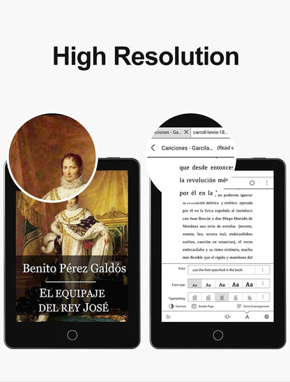 BIGWEI X7Pro 6''Eink Screen Ebook Reader Electronic Epaper Books Notebook E-Ink Display E-book Ereader Tablet Support Kindle APP