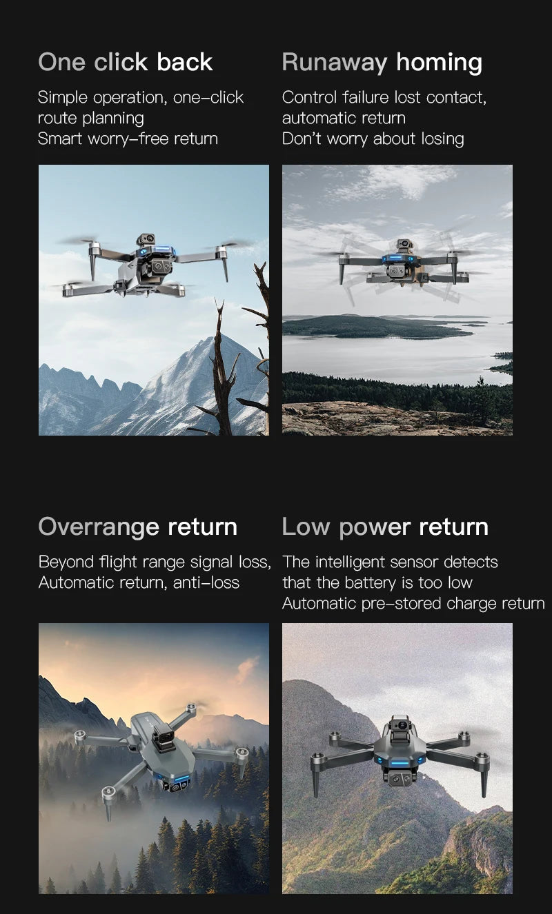 8K HD dual camera GPS drone gimbal 360 ° laser obstacle avoidance brushless quad-axis foldable aircraft