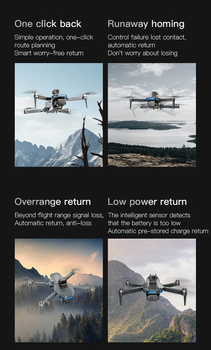 8K HD dual camera GPS drone gimbal 360 ° laser obstacle avoidance brushless quad-axis foldable aircraft