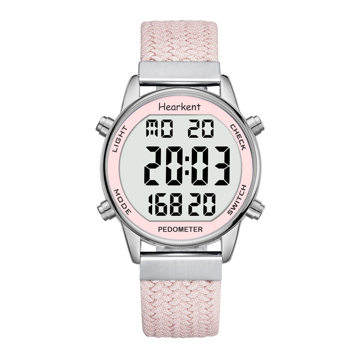 Hearkent Pedometer Sport Watches Step Counter Watch Women Digital Watches Calories Mile Stopwatch Countdown for Walking Tracker