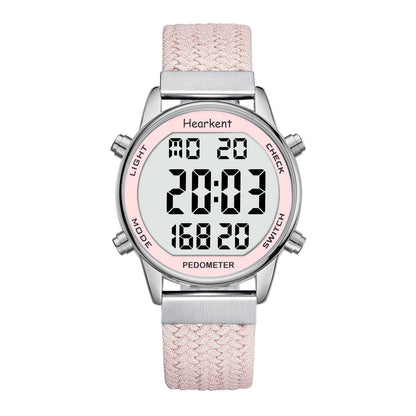 Hearkent Pedometer Sport Watches Step Counter Watch Women Digital Watches Calories Mile Stopwatch Countdown for Walking Tracker