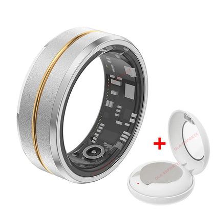 NEW Smart Ring Military Grade Titanium Steel Smart Rings for Women Men Health Monitoring IP68 & 5ATM Waterproof Multi-sport Mode