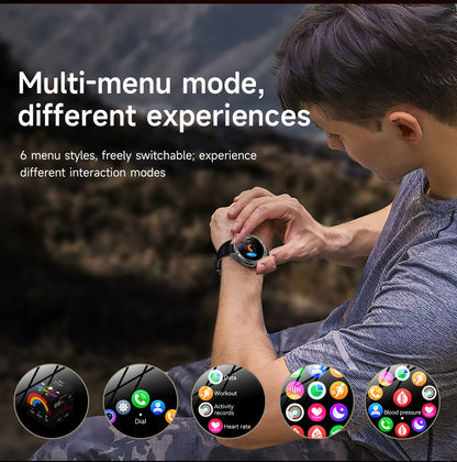 LIGE New Smart Watch Men 1000mAh Large Capacity Battery Outdoor Flashlight Bluetooth Call Waterproof Sport Fitness Smartwatch